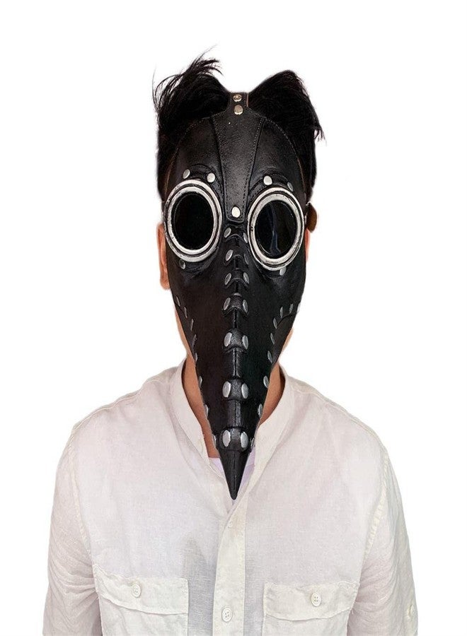 CeFurisy Plague Doctor Bird Mask, Latex Steampunk Long Nose Beak Cosplay Halloween Costume Props Masquerade Masks - Image 3